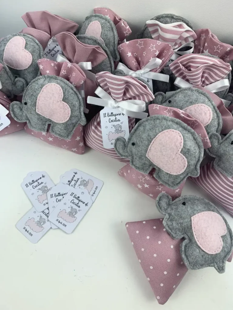 Bomboniera Elefantino in Pannolenci