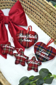 Stelle Natalizie Pendenti tartan o cotone