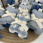 Bomboniera Orsetto in Stoffa personalizzato con Sacchetto Portaconfetti