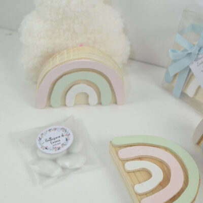 Bomboniera Porta foto Arcobaleno in legno
