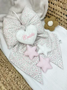 fiocco nascita fiori rosa