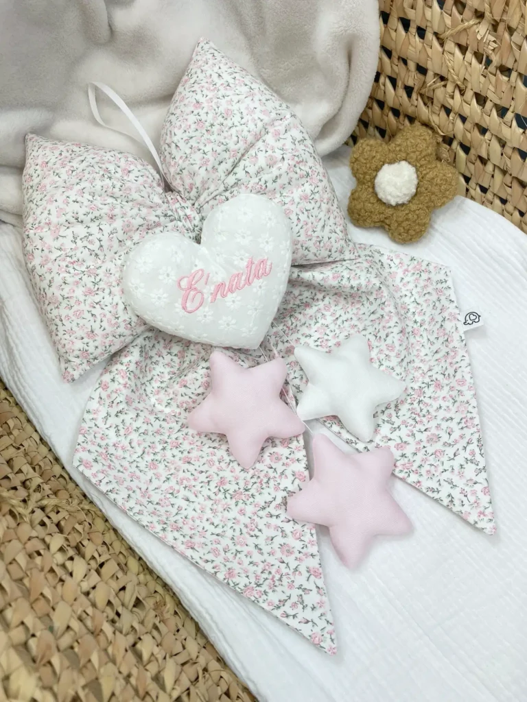 fiocco nascita fiori rosa