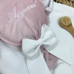 Fiocco nascita Palloncino velluto bimba