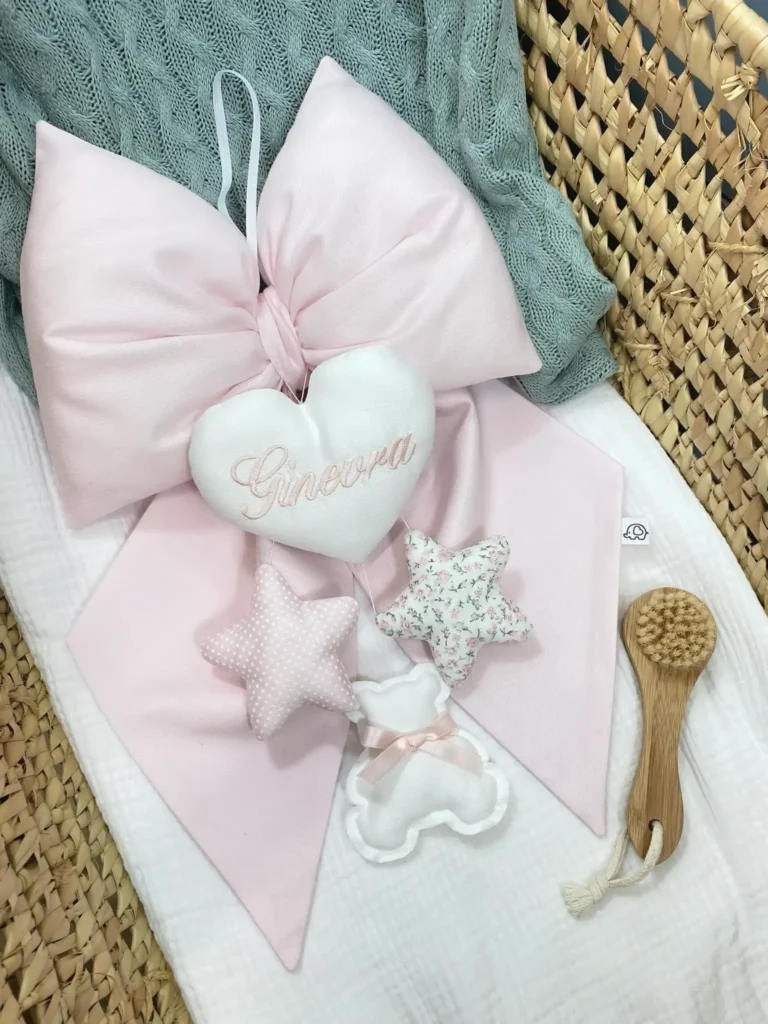 Fiocco Nascita Personalizzato Rosa