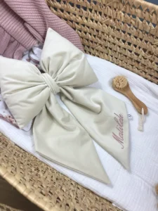 Fiocco Velluto ricamo su coda