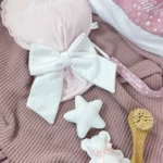 Fiocco Palloncino velluto bimba 2 pendenti