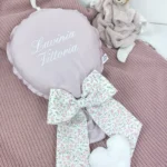 Fiocco Nascita Mongolfiera Rosa