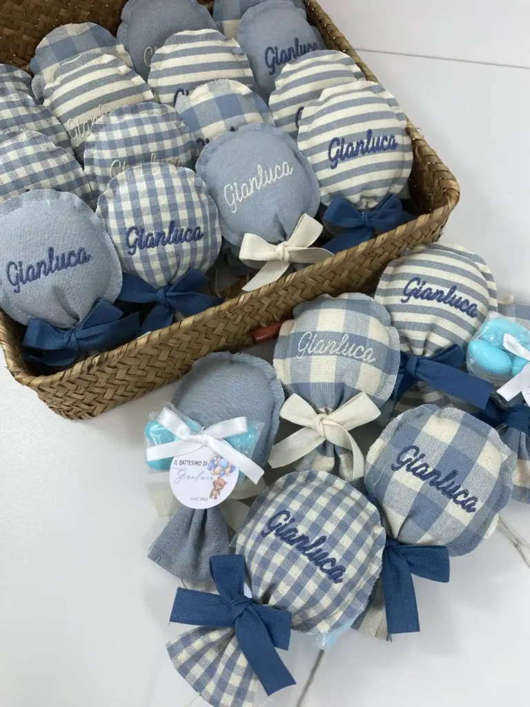 bomboniere palloncino bimbo ricamate