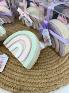 Portafoto Arcobaleno Battesimo Legno