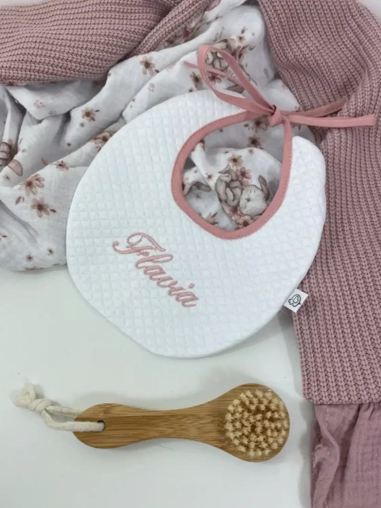 bavaglino neonata elegante battesimo