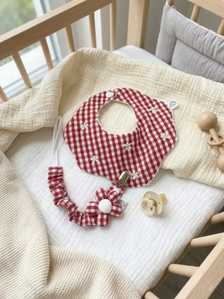 bavaglino smerlato a petalo neonata