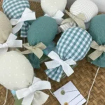 bomboniera mongolfiera stoffa bimbo