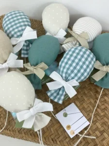 bomboniera mongolfiera stoffa bimbo